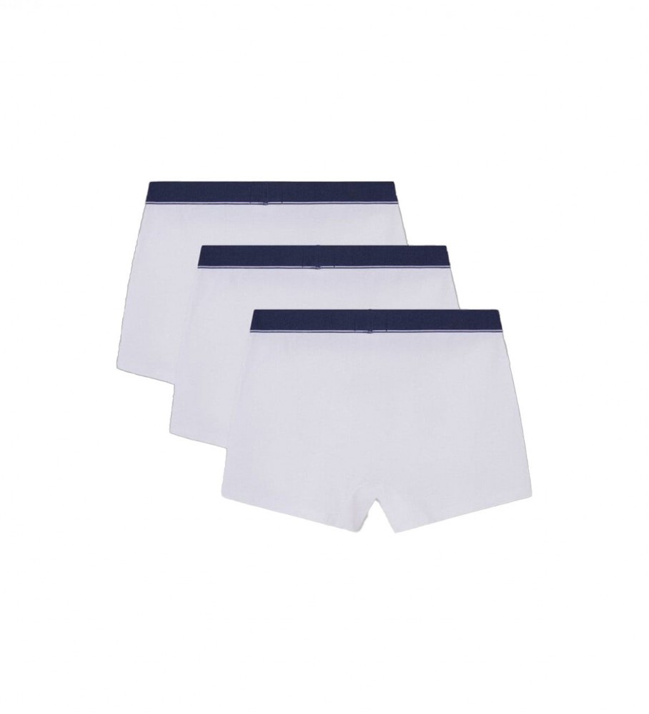 Pacote com 3 cuecas boxer brancas Hackett