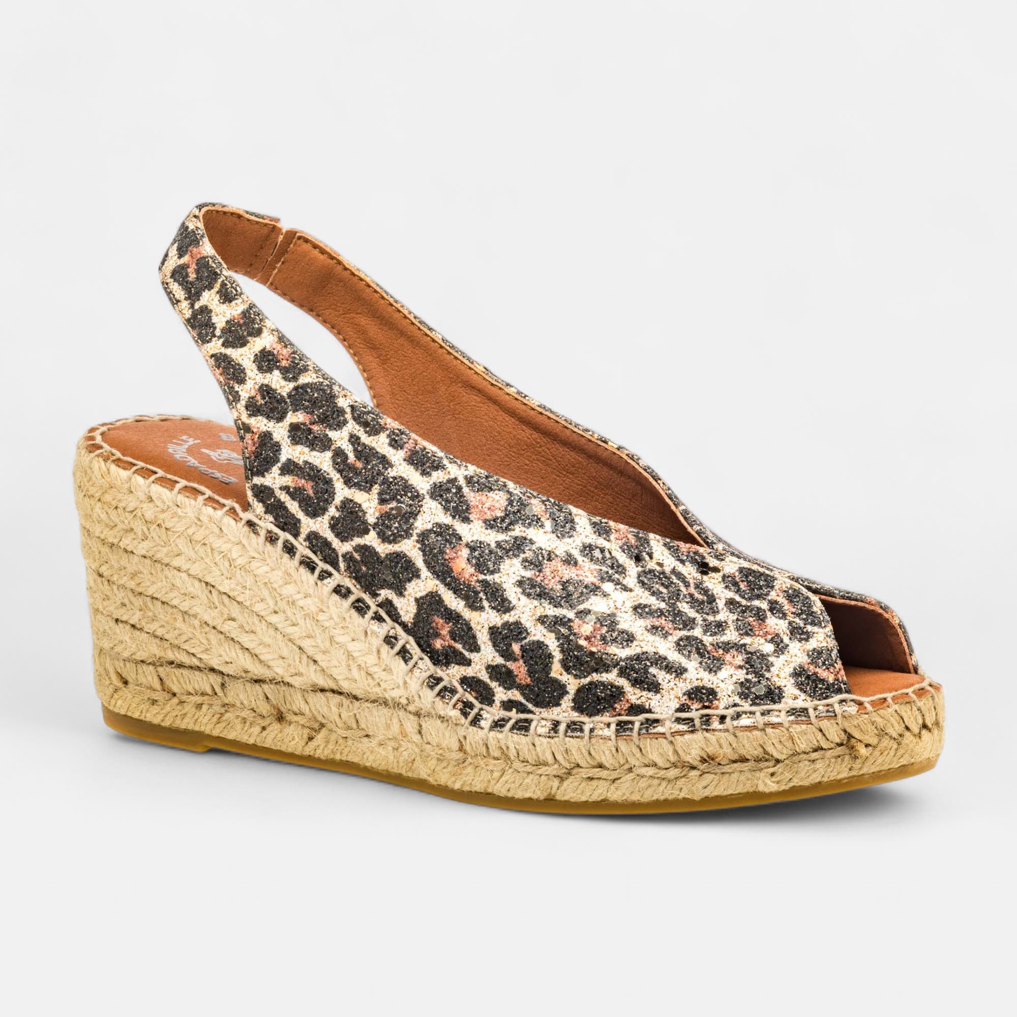 Espadrilles à talon compensé Femme or
