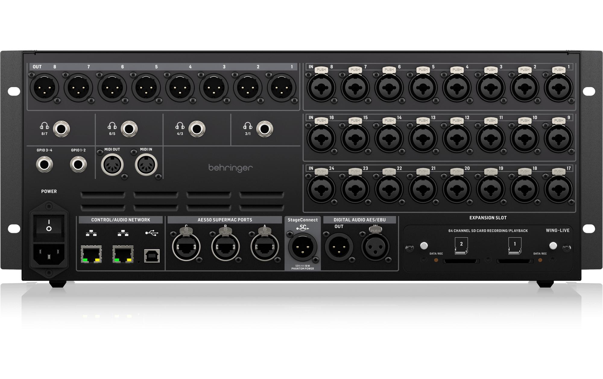 Mischpult Wing Rack<br>Digitales Mischpult im 4U-Rackformat