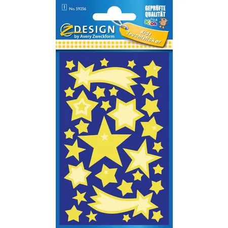 Avery Zweckform Z-Design Kinder Sticker, Sterne, 1 Bogen/32 Sticker
