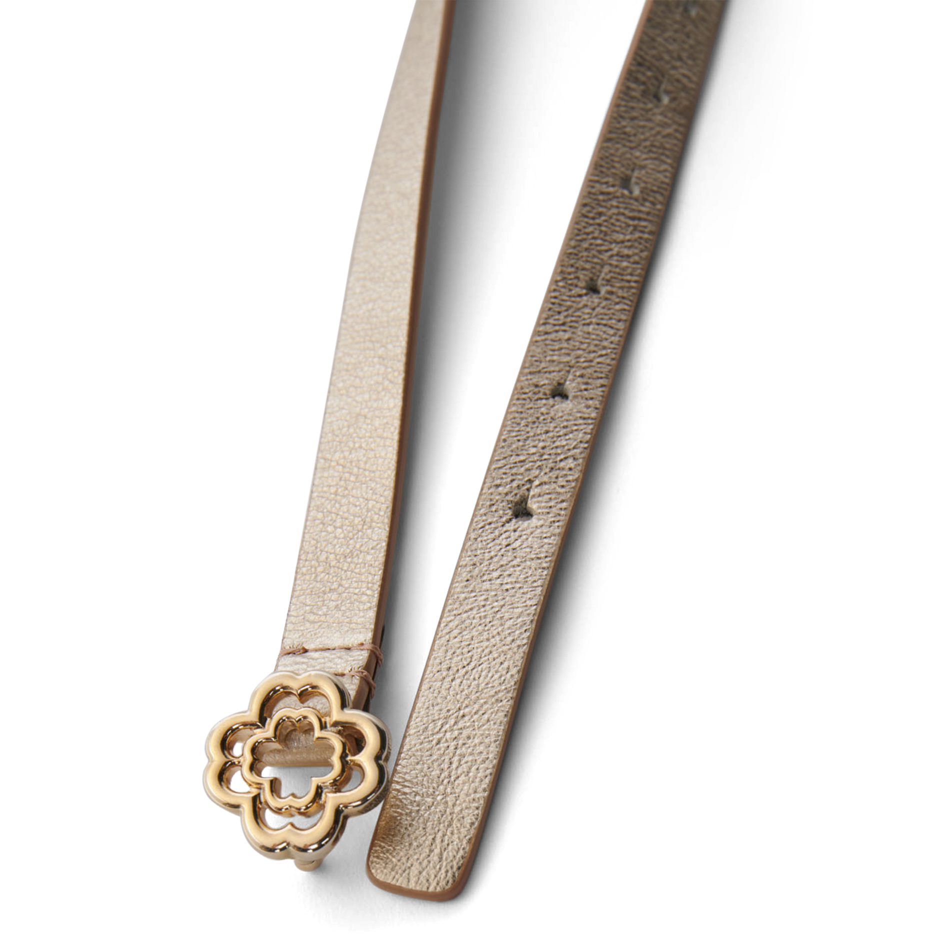 Ceinture fine métallisée | Doré