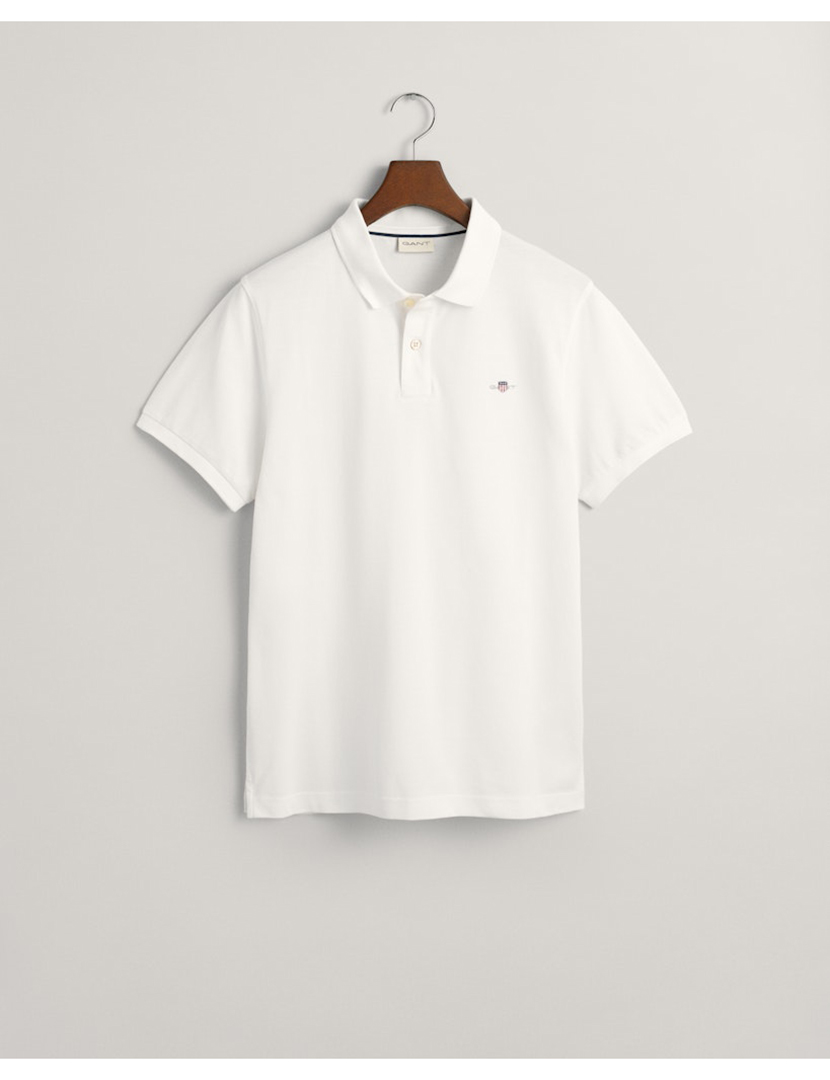 Archive Shield Piqué Polo White