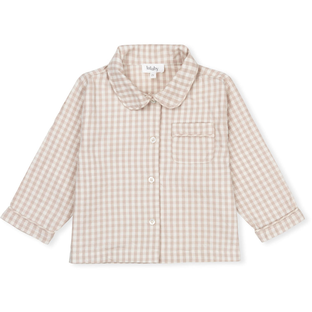 Køb Lalaby Beige Gingham Classic Pyjamas