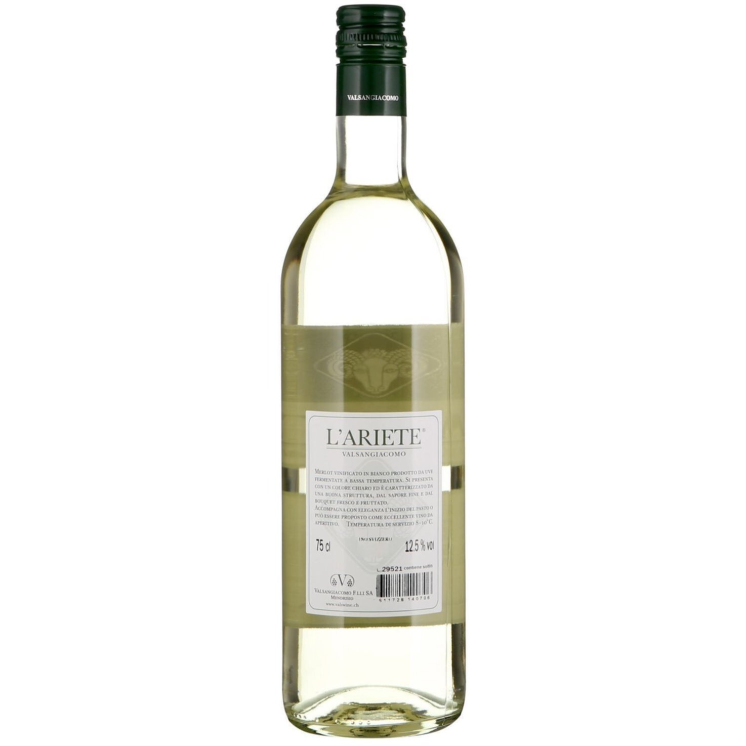 Ticino DOC Merlot Bianco L'Ariete -75cl