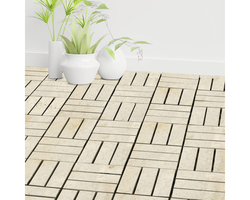 florco®stone kliktegel 30 x 30 x 2,8 cm, 4 stuks, travertin