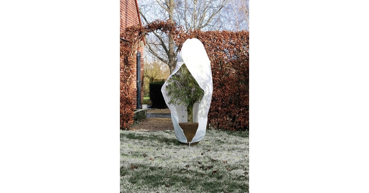 NatureWinterafdekhoes met rits, 70 g/m² afdekking  (Wit)