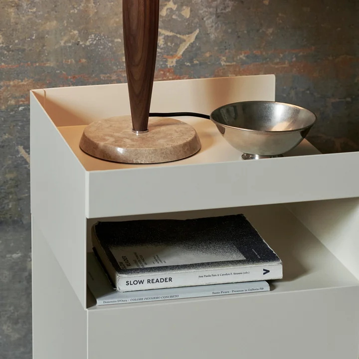 &Tradition - Rotate Beistelltisch SC73, 59 x 35 cm, Stahl, steingrau