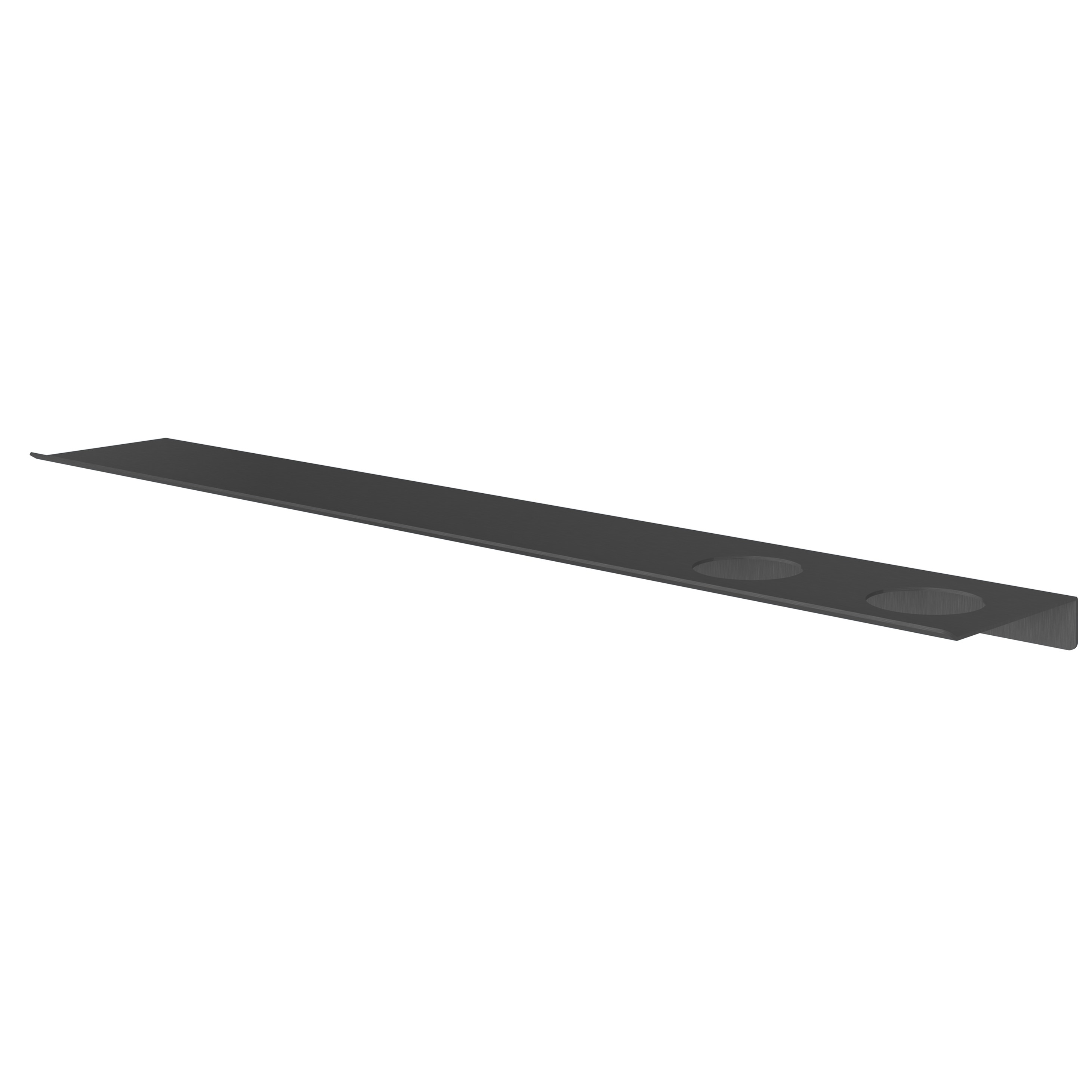 Hotbath &More planchet 80cm met twee uitsparingen voor een zeepdispenser of beker zwart PVD