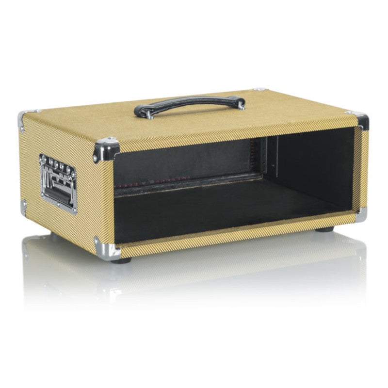Gator Cases GR-RETRORACK-3TW Retro Rack Vintage Amp Vibe Rack Case 3U Tweed
