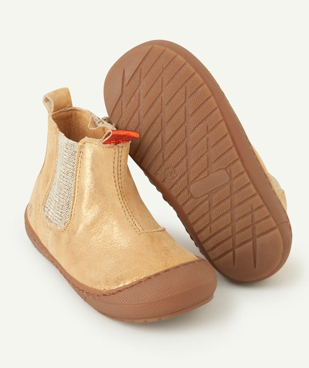 BOPYBOTTINES JAKARTA ÉLASTIQUE OR BÉBÉ FILLE