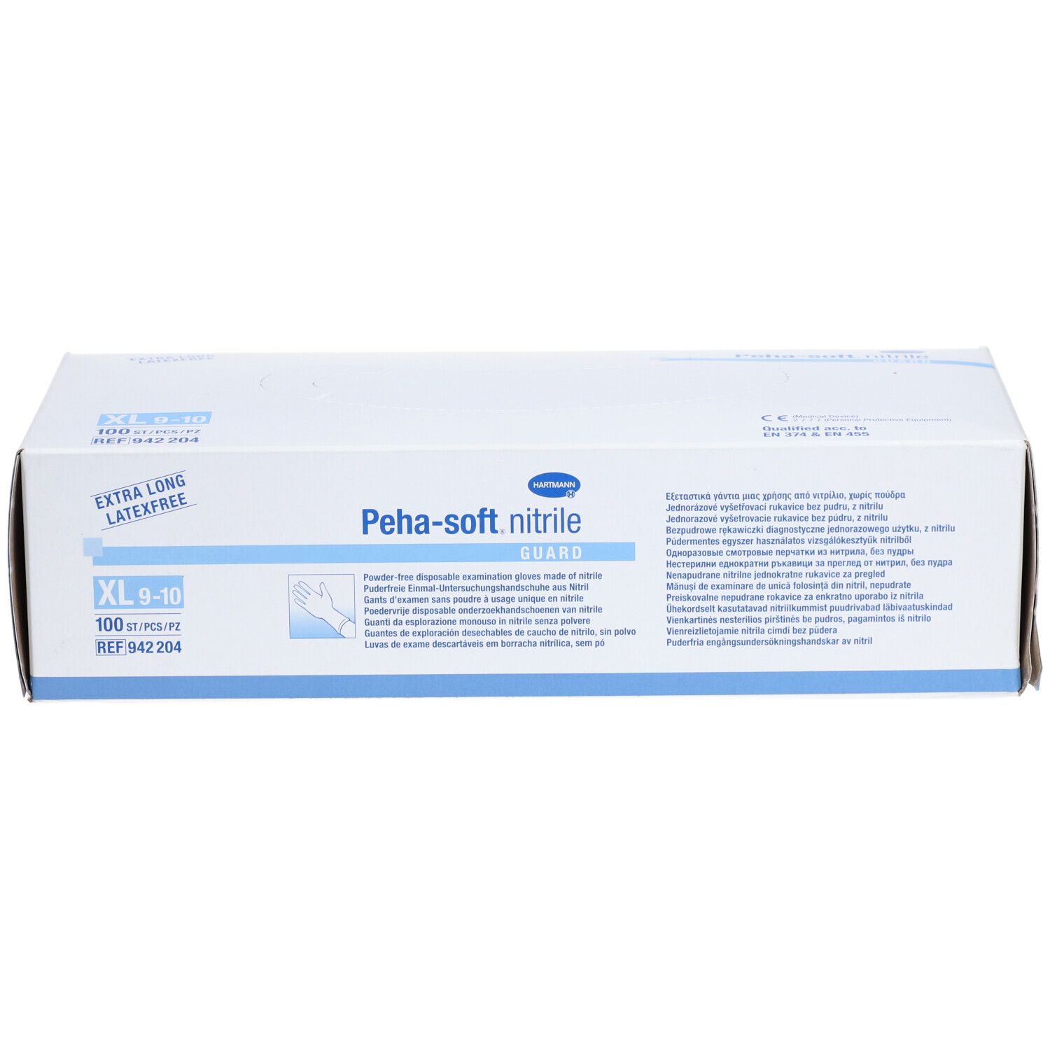 PEHA-SOFT nitrile guard unsterile puderfreie Untersuchungshandschuhe XL