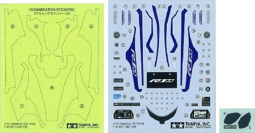 Tamiya - Yamaha Yzf-R1M Motorcykel Byggesæt - 1:12 - 14133
