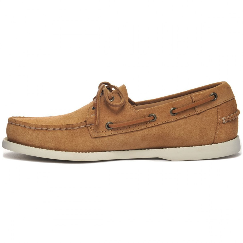 DOCKSIDES PORTLAND FLESH OUT Brown Cognac-Chaussures bateau pour Homme en suède Portland