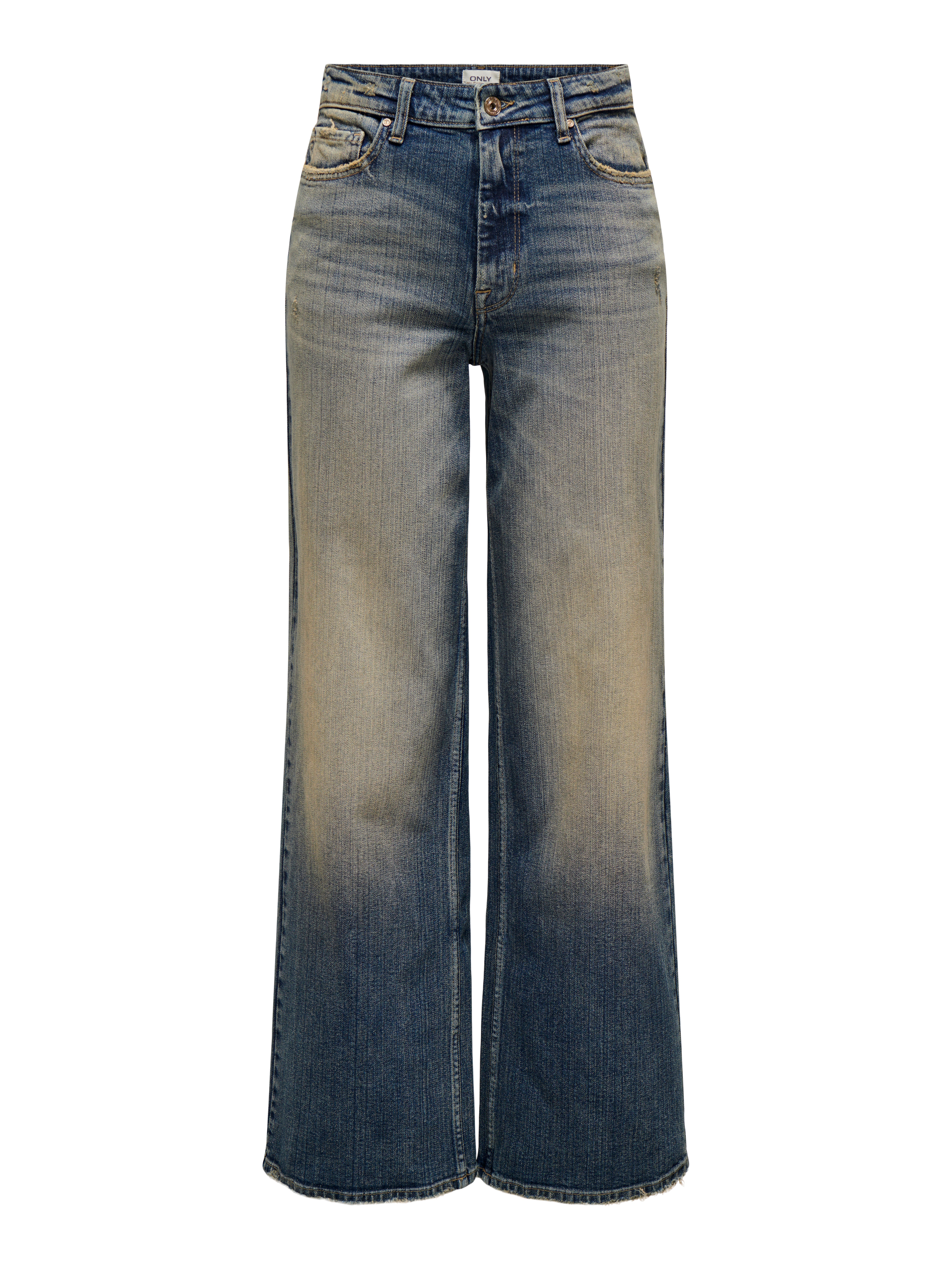 ONLMADISON Hohe Taille Weiter Beinschnitt Jeans Medium Blue Denim