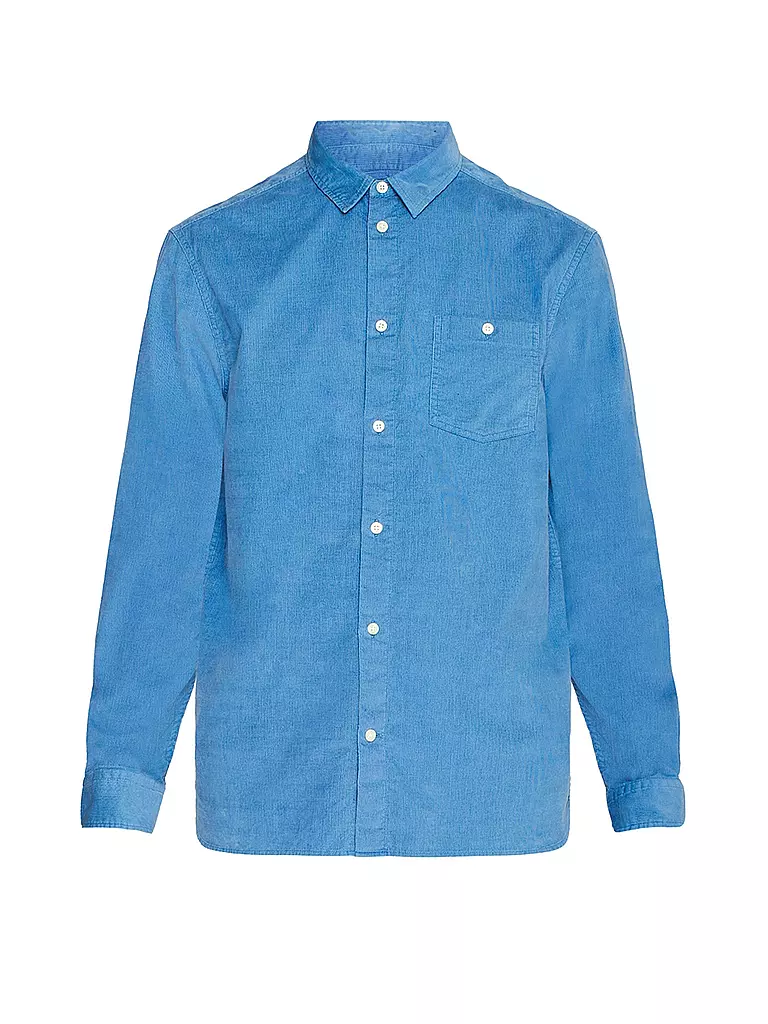 KNOWLEDGE COTTON APPAREL Hemd Regular Fit hellblau