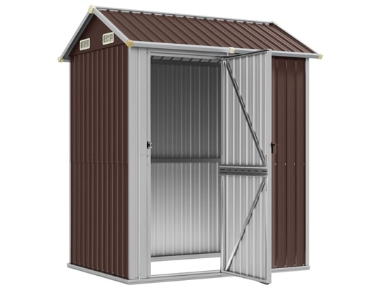 VIDAXL - Abri de jardin marron 192x152,5x237 cm acier galvanisé