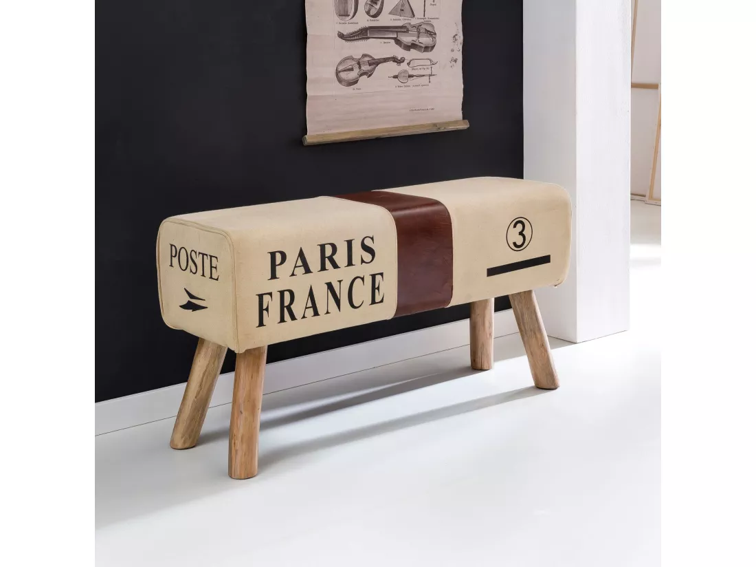 Banc en tissu 91 cm Bois Massif Rembourré Banc Banquette Petit Colour