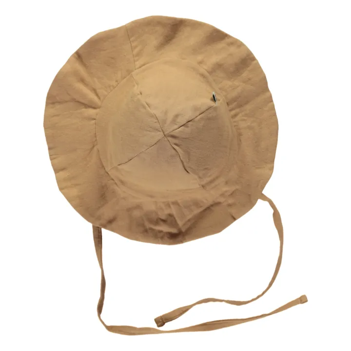 Poudre Organic Chapeau Double Gaze de Coton Pivoine | Camel