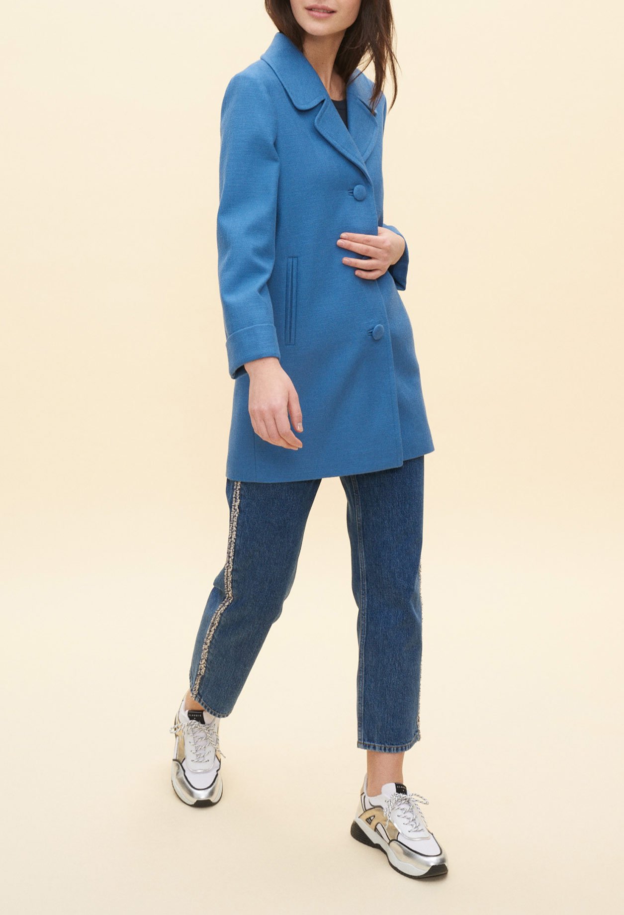 Manteau mi-long en coton