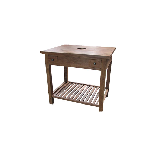 Waschtisch aus recyceltem Teak, braun, L 60 cm, B 80 cm, H 75 cm von fischer's lagerhaus