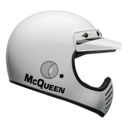 Casque Bell MOTO-3 STEVE MCQUEEN B/W STRIPES - Blanc / Noir