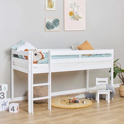 Hoppekids ECO Comfort  Halvhøy Loftseng 90x200, Hvit