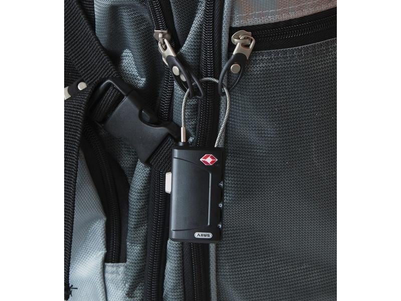 Abus Vorhängeschloss 148TSA/30 B Schwarz Kunststoff Vorhangschloss mit einstellbarem Zahlencode