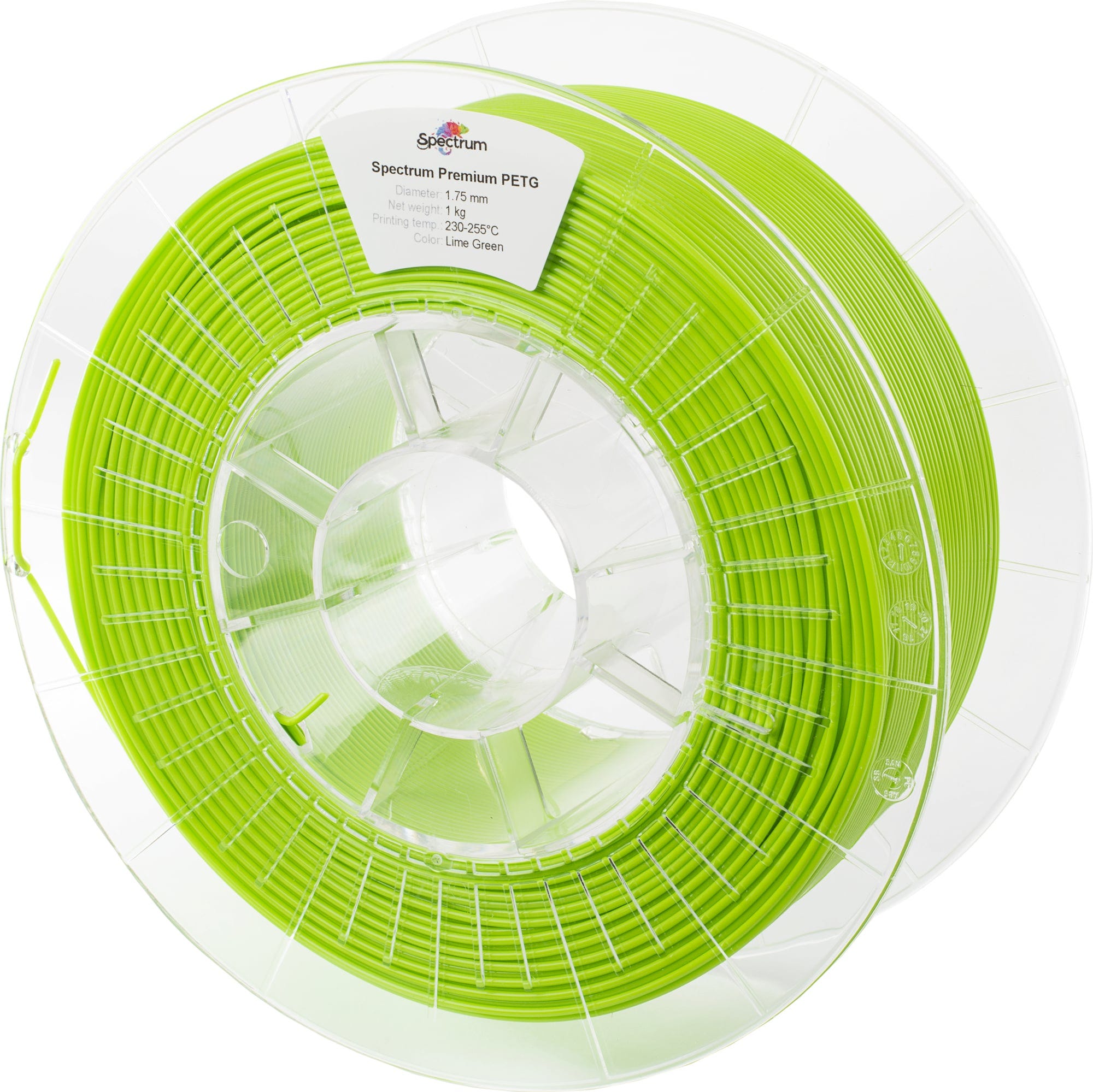 Spectrum  PETG Premium Lime Green, 1,75 mm / 1000 g    Vielfältiges Filament mit hoher Transparenz & Temperaturbeständigkeit