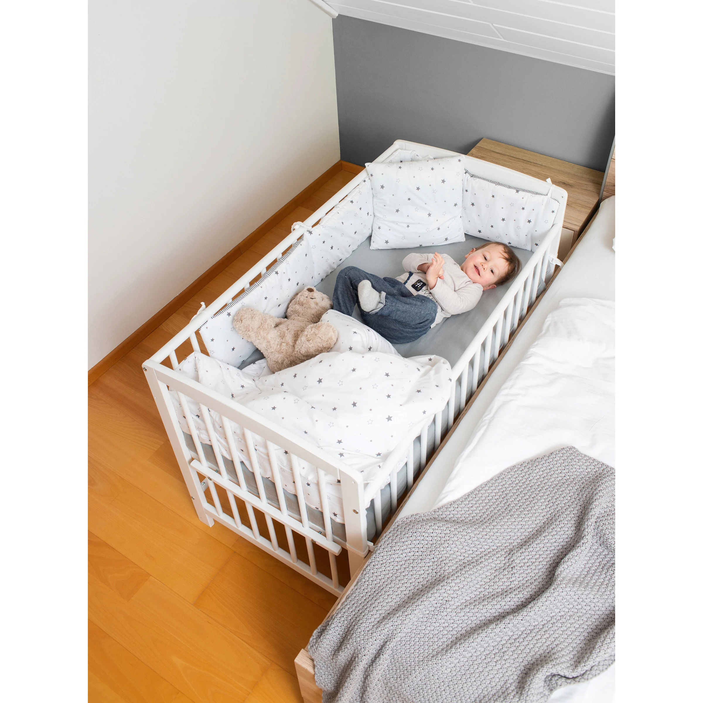 Schardt Beistellbett Micky 60x120 cm weiß
