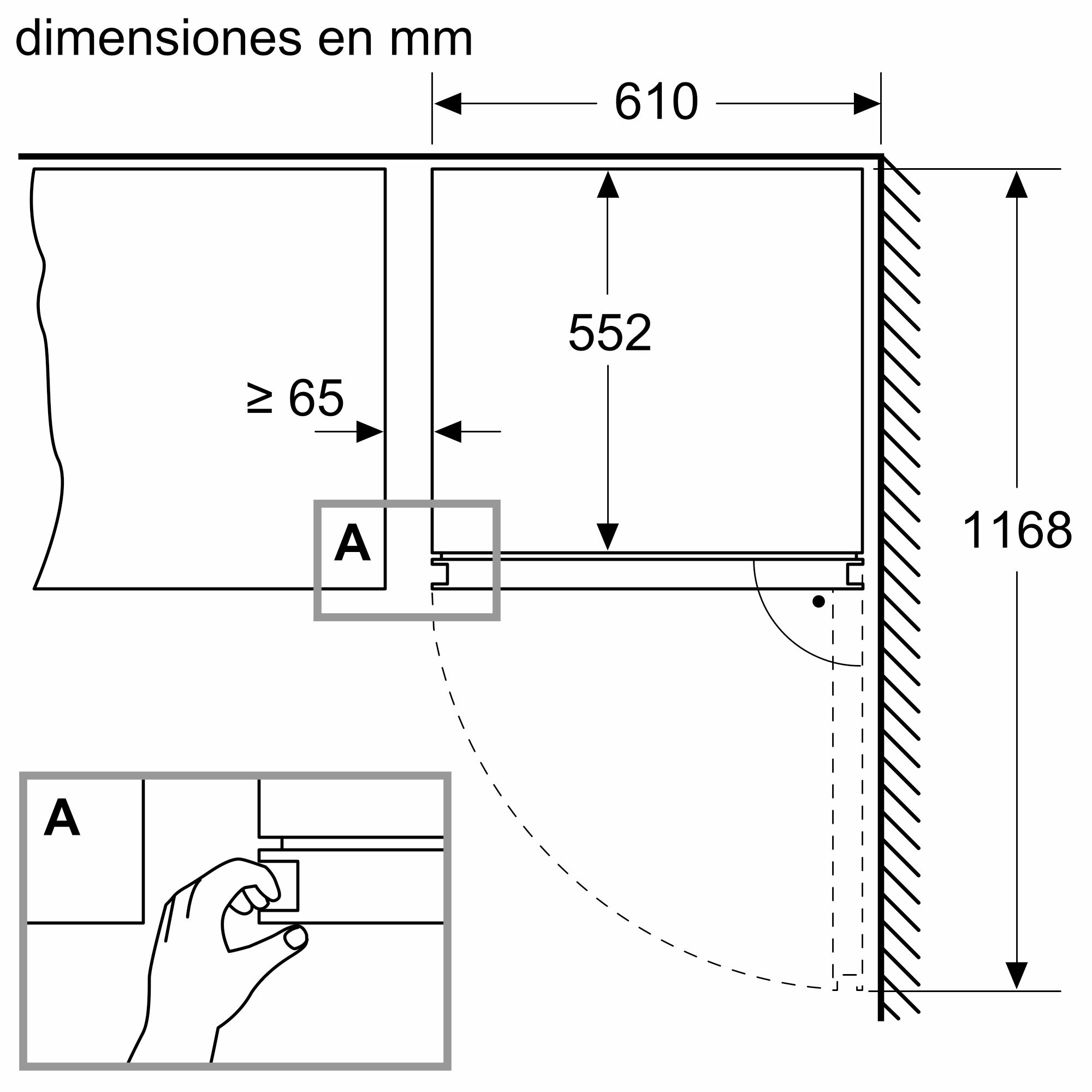 # PRODUTO RECONDICIONADO # Adega climatizada Série 6 com porta de vidro 186 x 60 cm KWK36ABGA-B