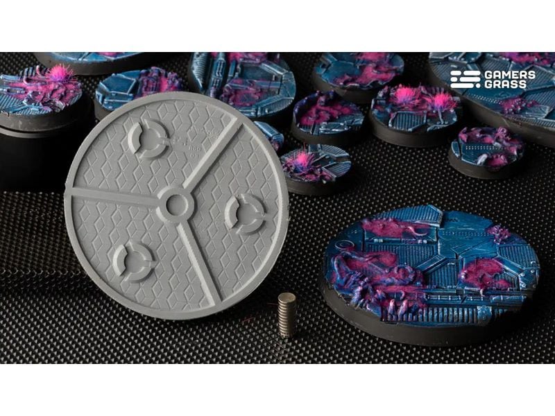 GamersGrass Base Alien Infestation round 60 mm (x2) Hochwertige Bases für den Miniaturenbau