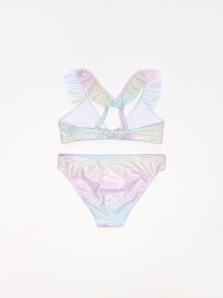 Conjunto de 2 peças e elástico de cabelo - Rosa Pastel