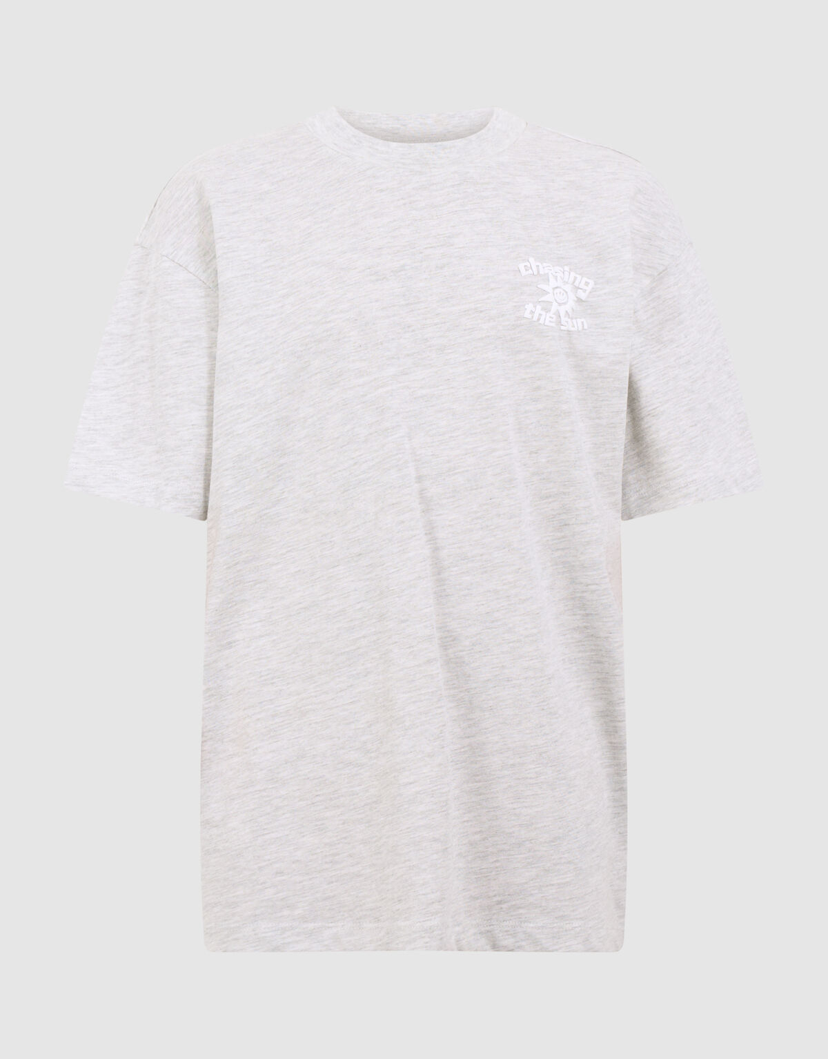 Chasing Artwork T-shirt Lichtgrijs