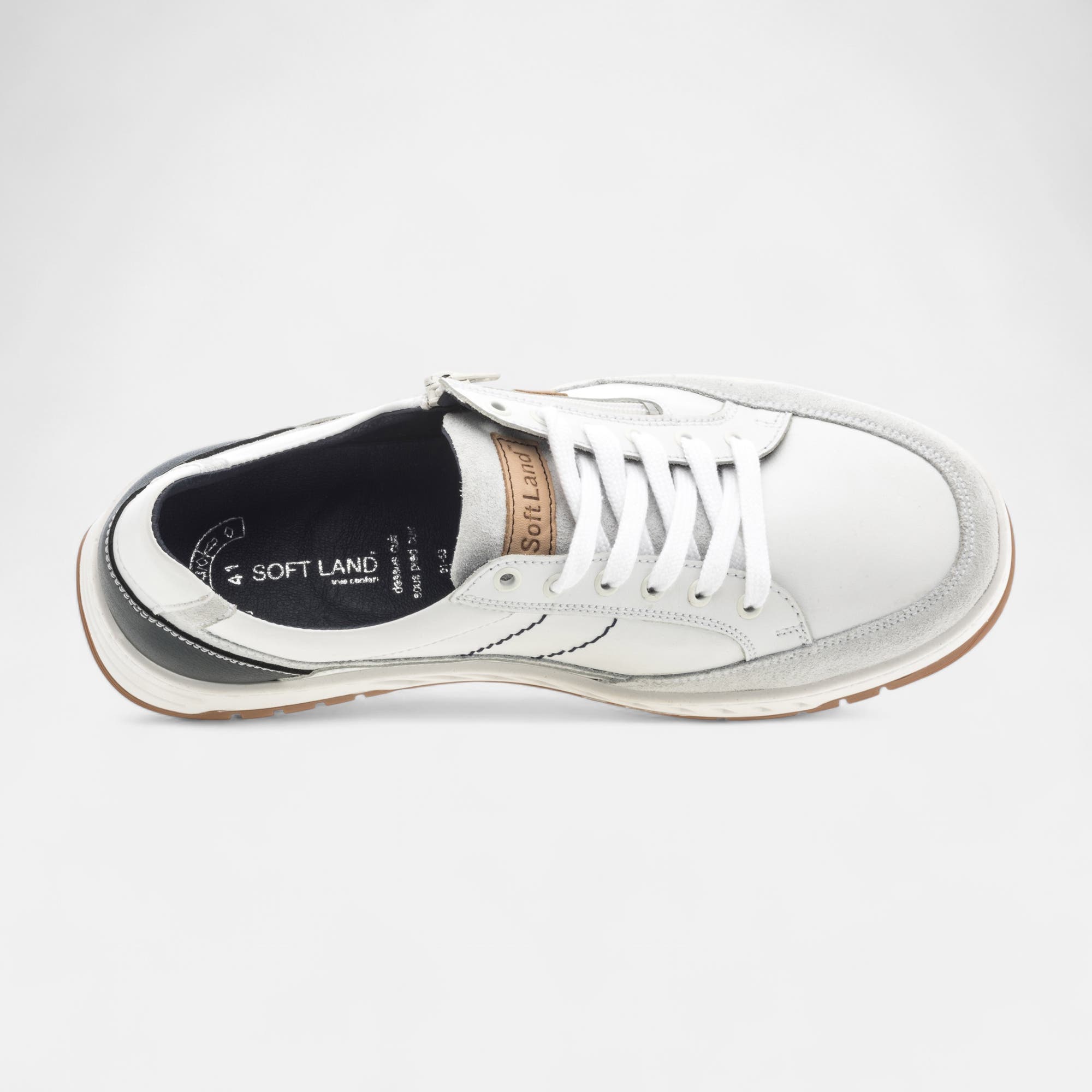Derbies pieds sensibles Homme en cuir blanc