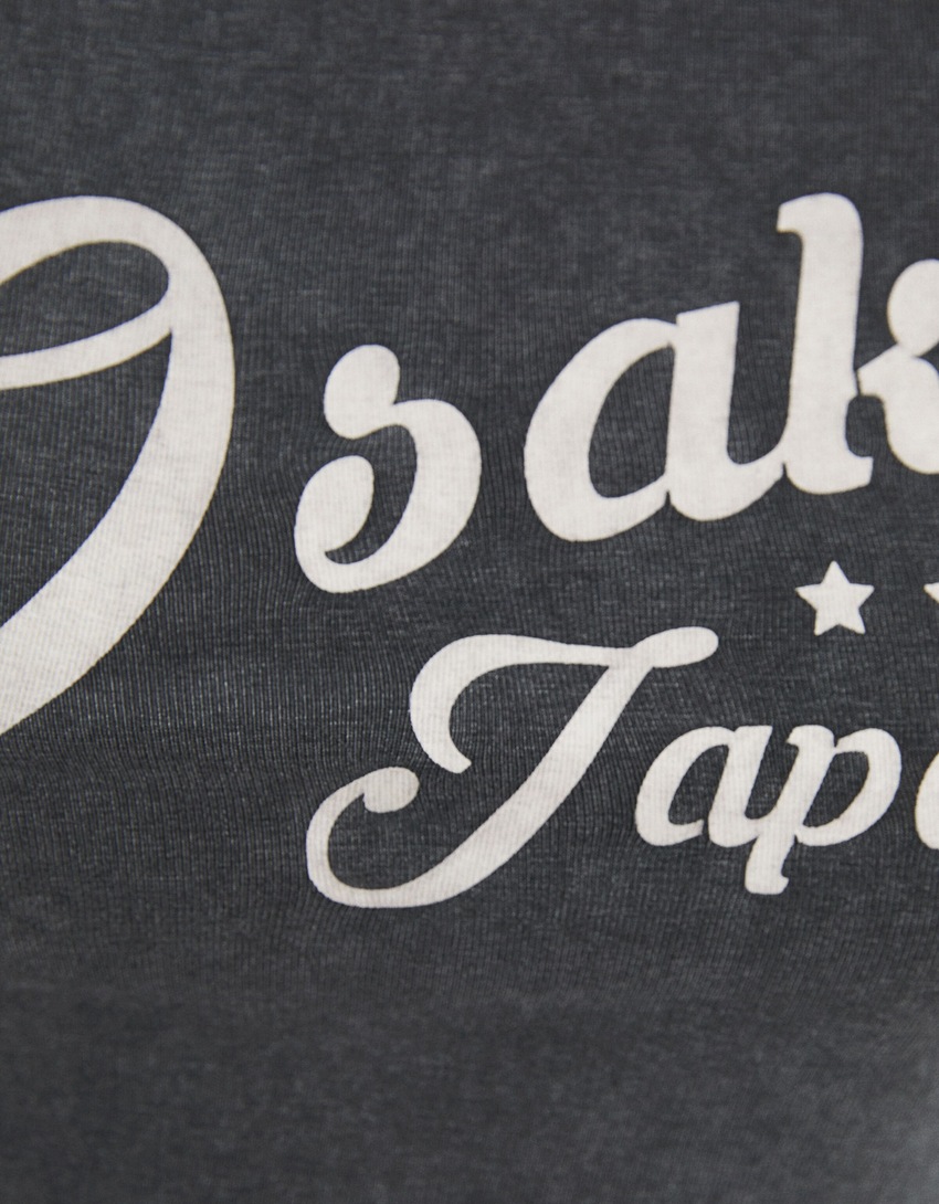 Camiseta de manga comprida estampada