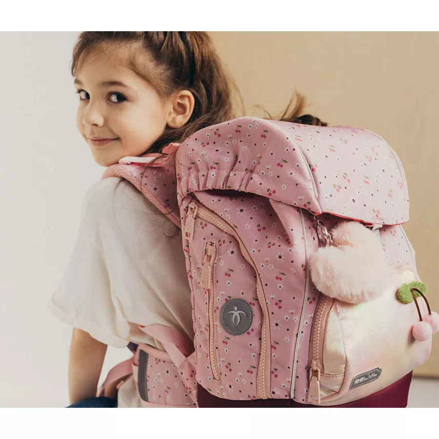 Belmil Schulranzen Premium Comfy Plus Set 5-teilig Cherry Blossom