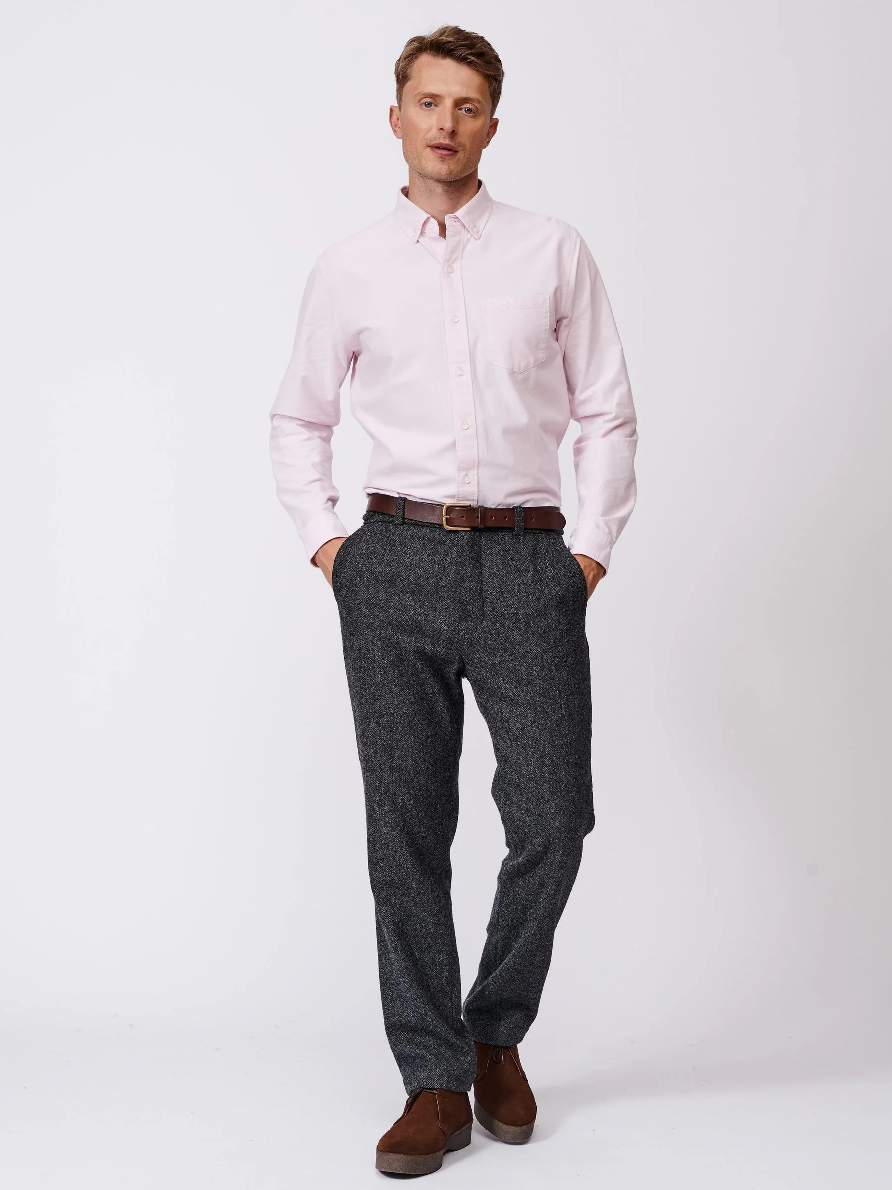 Aubin Grey Holton Trousers