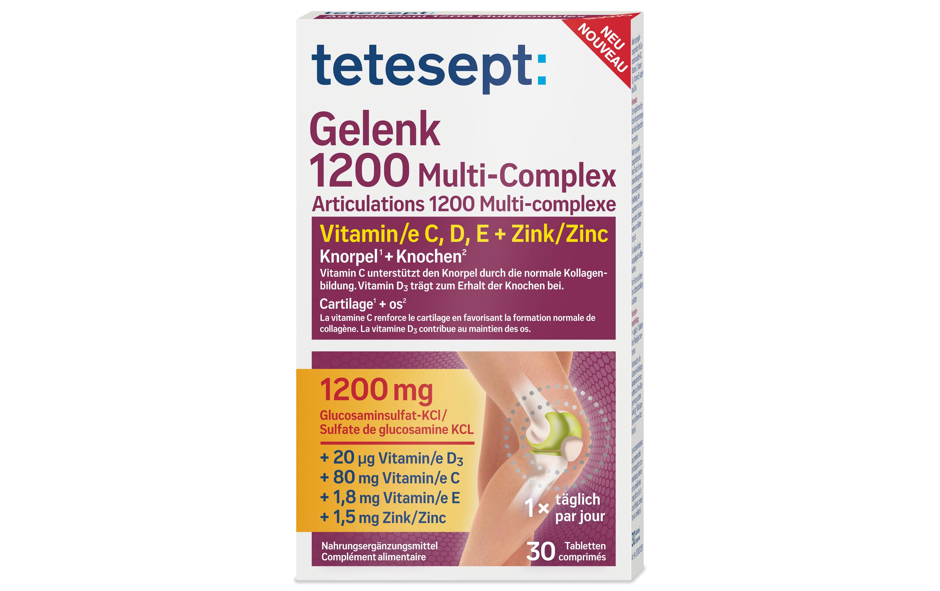 Gelenk 1200 Multi-Complex 30 TablettenNahrungsergänzungsmittel zur Unterstützung der Gelenke