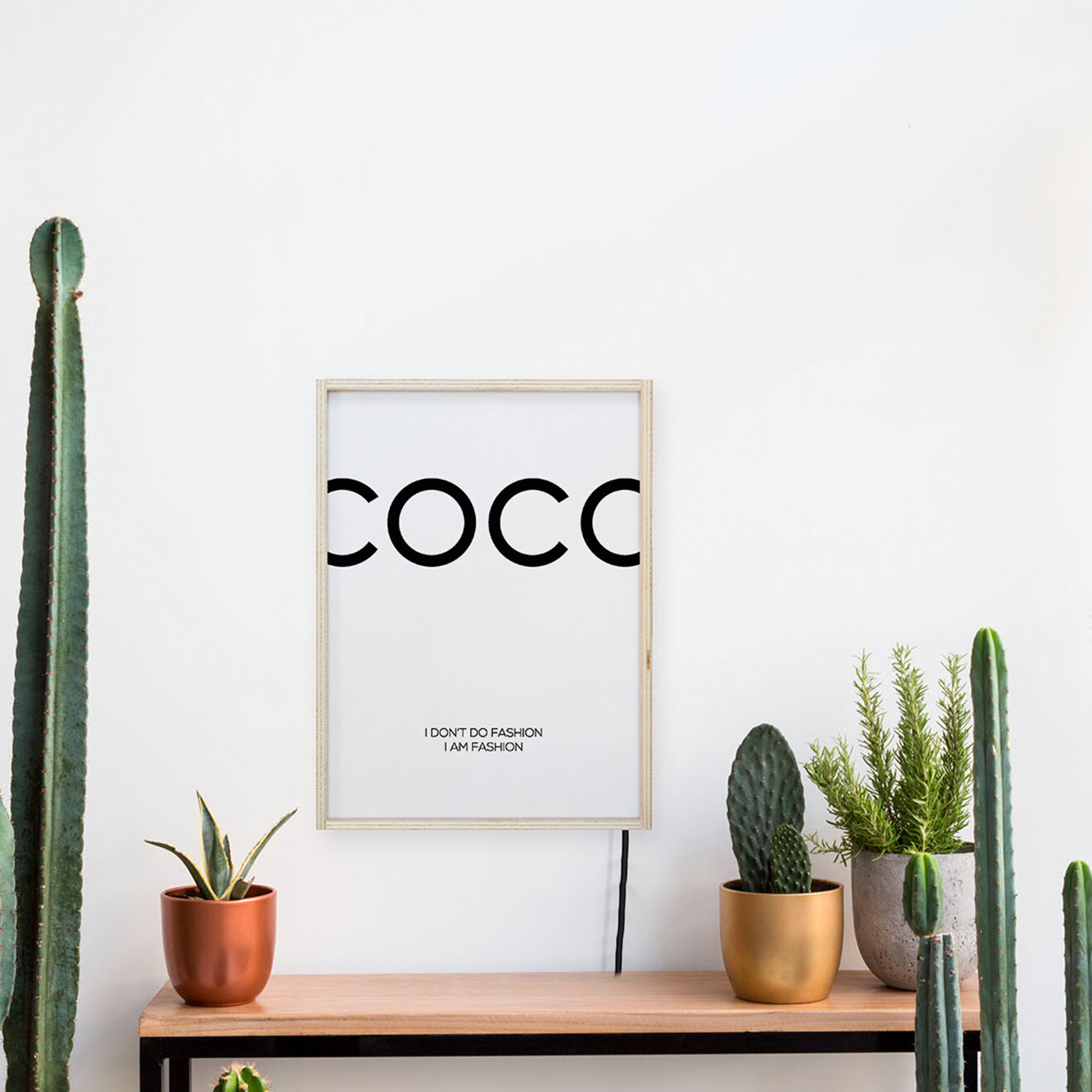 Velvet Atelier Tableau Coco Chanel noir/blanc - 40x30x10 cm