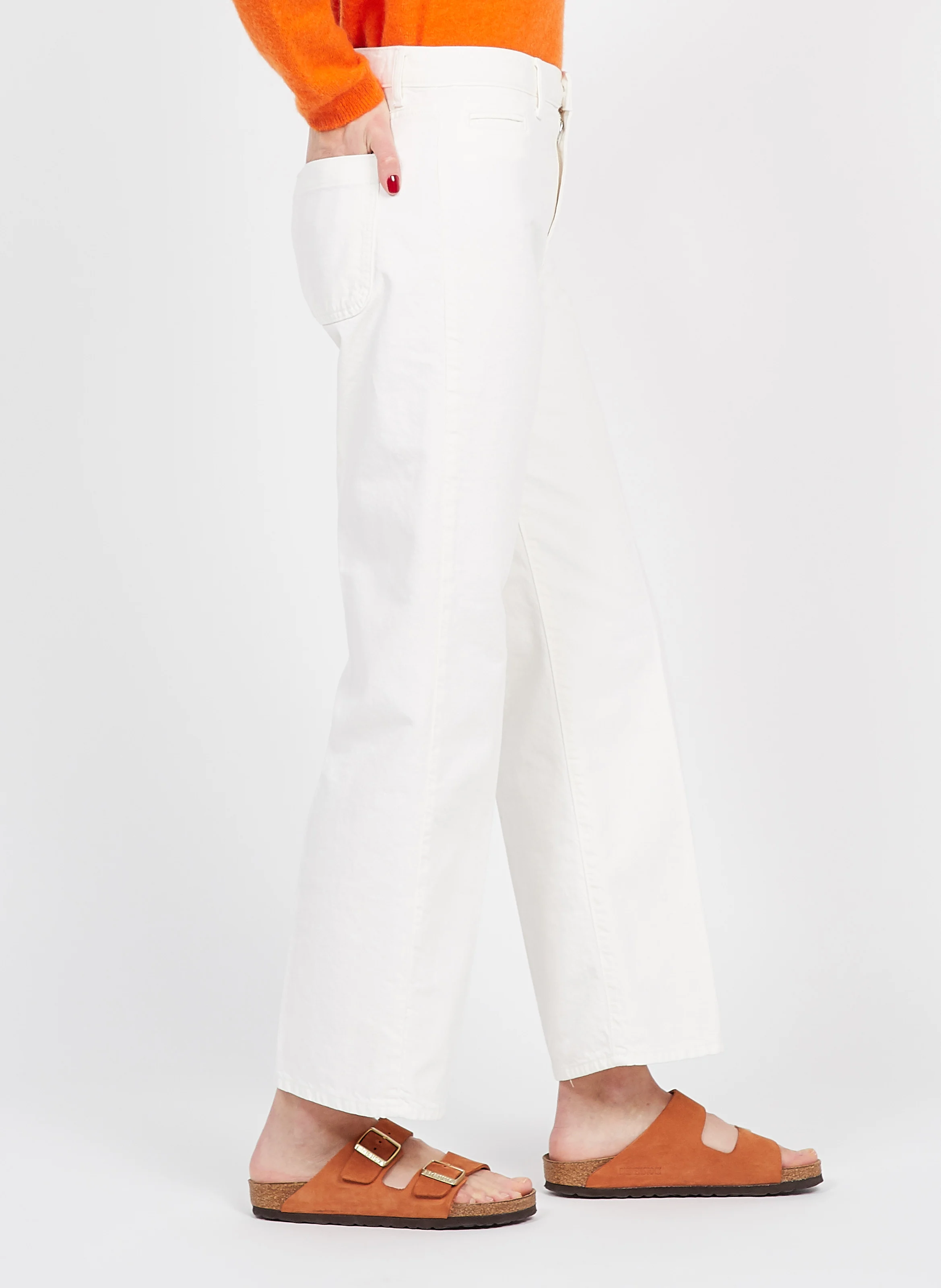 MOON - Jean droit en coton | Blanc