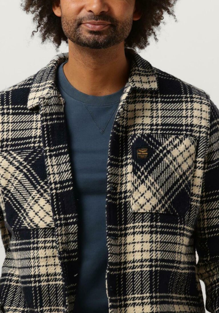 PME LEGEND donkerblauwe pme legend overshirt long sleeve shirt ctn twill weave