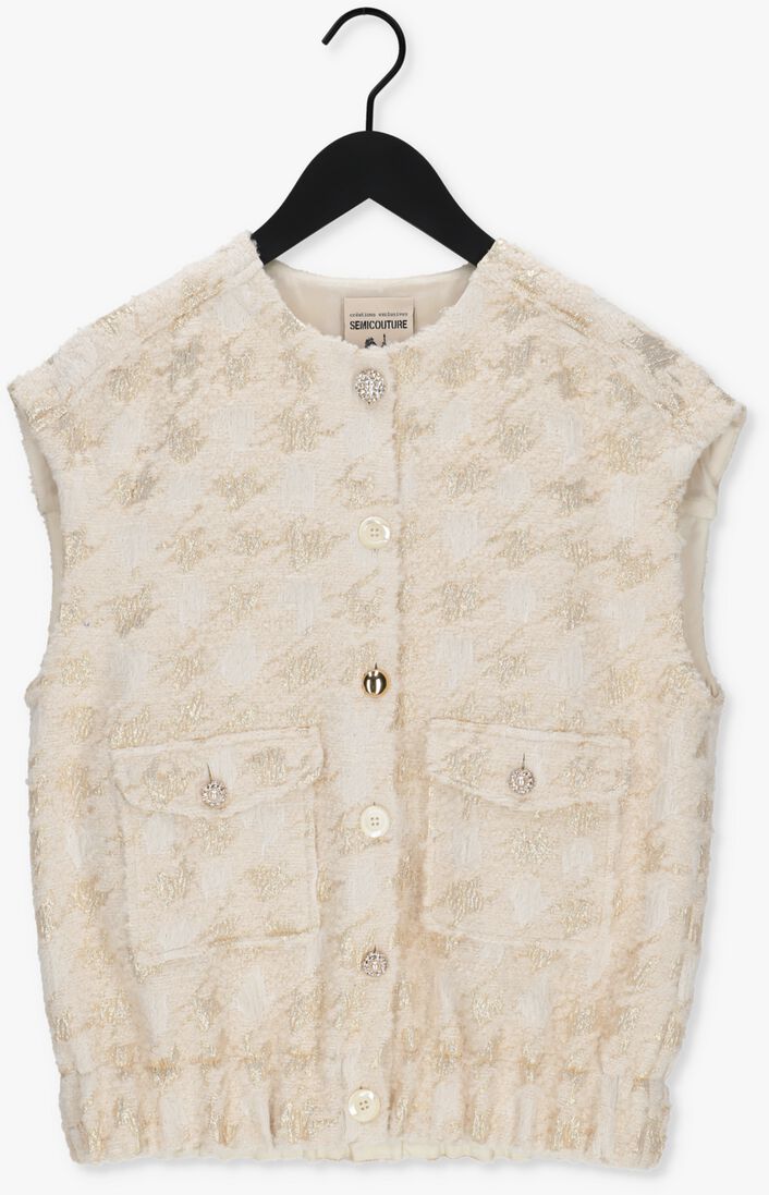 SEMICOUTURE ecru semicouture gilet y2wn04