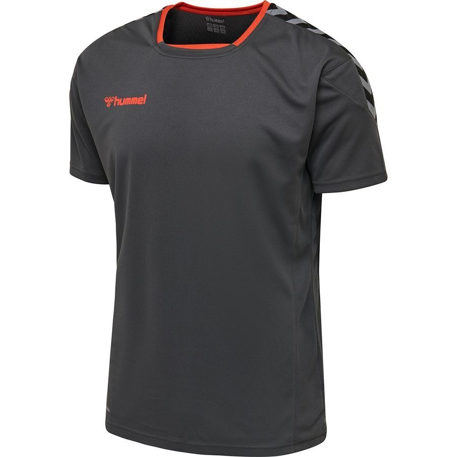 Hummel Maillot Authentic Poly - Gris/Orange Enfant