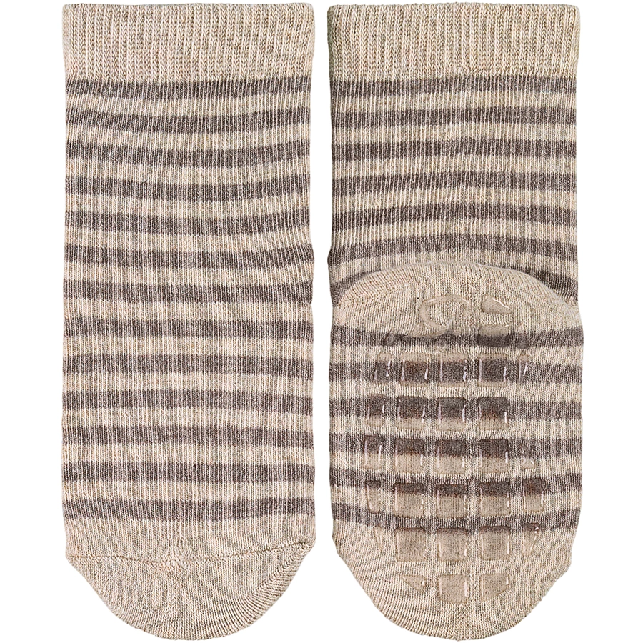 Sterntaler ABS-Söckchen Doppelpack AutumnRingel beige melange