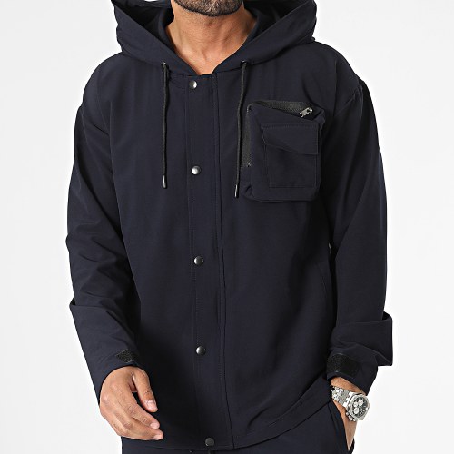 Ensemble Veste Zippée Et Pantalon Cargo Bleu Marine