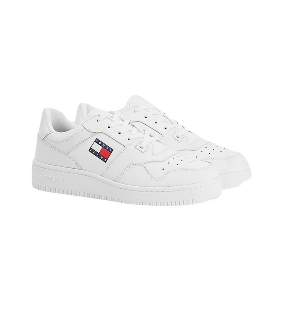 Tênis Tommy Jeans Retro de Couro Branco
