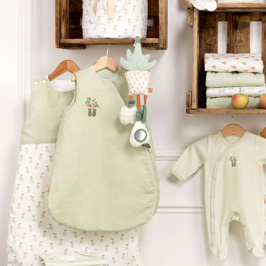 Gigoteuse 6-24M sans manches imprimée Botanica - Écru