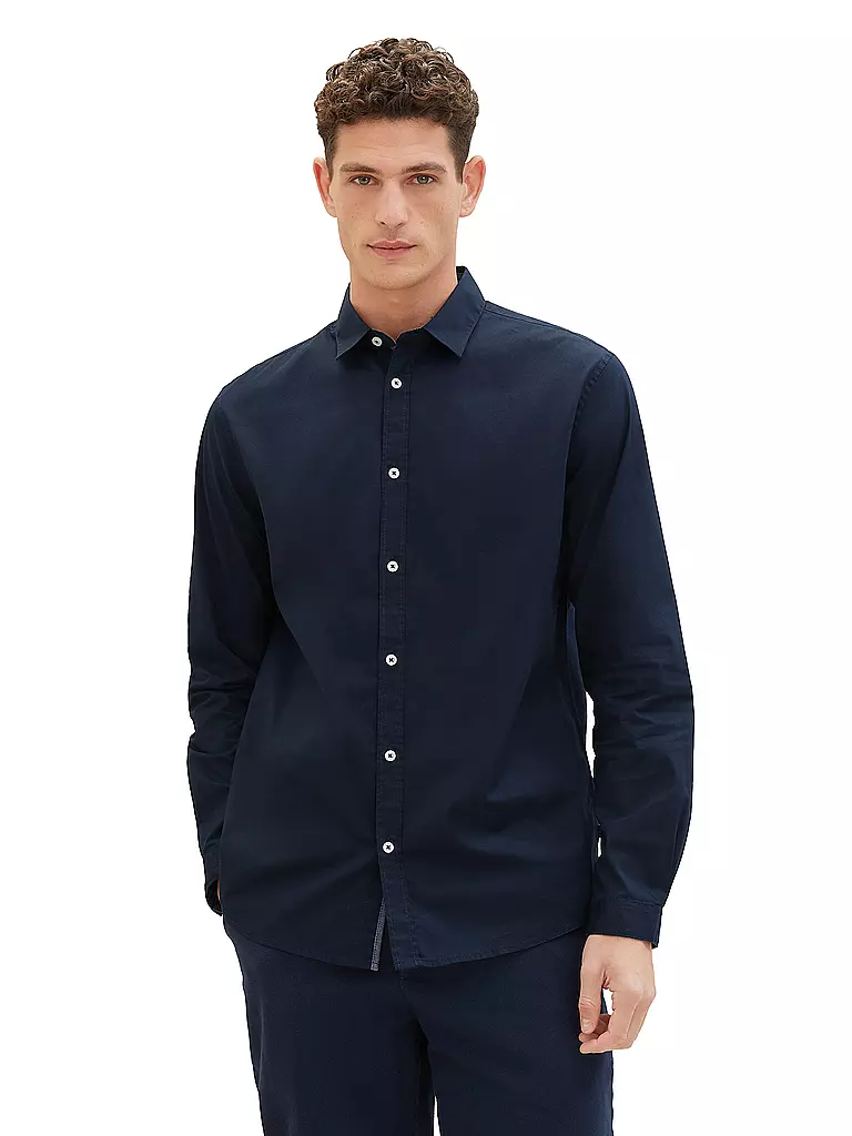 TOM TAILOR Hemd Regular Fit blau
