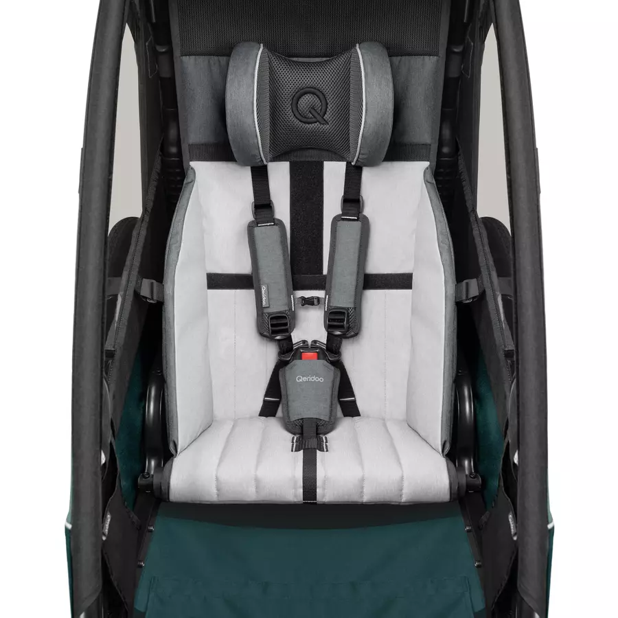 Qeridoo® Kinderfahrradanhänger Sportrex 1 Limited Edition Mineral Blue 2023 Kollektion