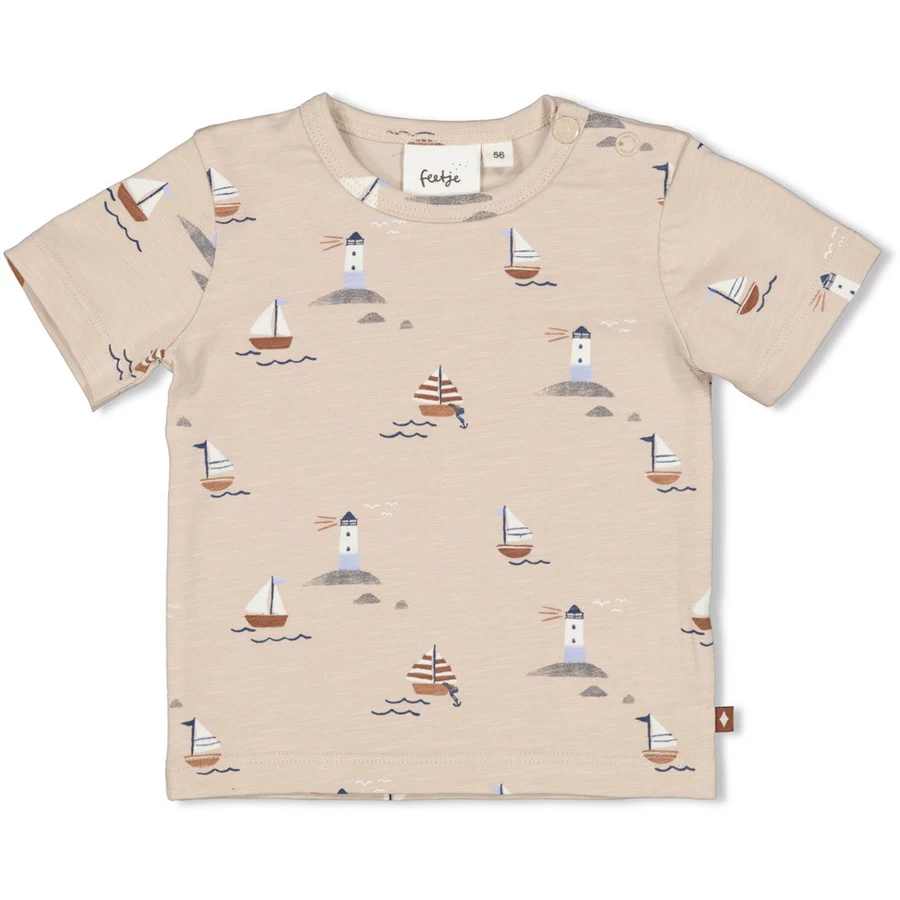 Feetje T-Shirt Let's Sail Zand